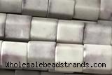 AGAT172 15 inches 4*4mm hexagon oxidized agate beads