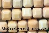 AGAT181 15 inches 4mm faceted cube oxidized agate beads