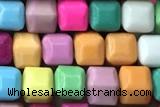 AGAT191 15 inches 4mm faceted cube oxidized agate beads