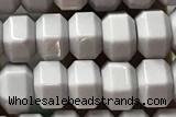 AGAT202 15 inches 4*6mm faceted hexagon oxidized agate beads