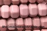 AGAT209 15 inches 4*6mm faceted hexagon oxidized agate beads