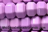AGAT210 15 inches 4*6mm faceted hexagon oxidized agate beads
