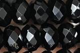 AGAT67 15 inches 5*8mm faceted rondelle black onyx gemstone beads