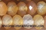 AGAT76 15 inches 5*8mm faceted rondelle banded agate gemstone beads