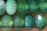AGAT85 15 inches 5*8mm faceted rondelle banded agate gemstone beads