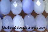 AGAT94 15 inches 5*8mm faceted rondelle banded agate gemstone beads