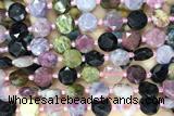 COIN04 15 inches 10mm faceted coin tourmaline gemstone beads