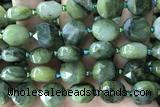 COIN50 15 inches 12mm faceted coin jade gemstone beads