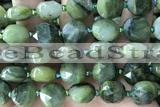 COIN50 15 inches 12mm faceted coin jade gemstone beads