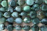 COIN58 15 inches 12mm faceted coin agate gemstone beads