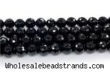 CON127 15.5 inches 12mm faceted round black onyx gemstone beads