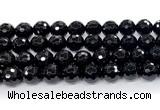 CON128 15.5 inches 14mm faceted round black onyx gemstone beads