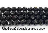 CON135 15.5 inches 14mm faceted round black onyx gemstone beads