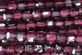 CUBE122 15 inches 2 mm faceted cube garnet gemstone beads
