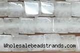 CUBE130 15 inches 4mm cube white jade gemstone beads