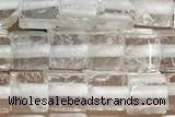 CUBE131 15 inches 4mm cube white crystal gemstone beads