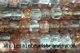 CUBE21 15 inches 2.5mm faceted cube Arusha quartz gemstone beads