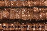 CUBE28 15 inches 2.5mm faceted cube goldstone gemstone beads