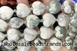 HEAR02 15 inches 20mm heart jasper gemstone beads