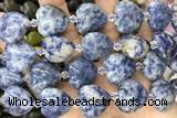 HEAR15 15 inches 20mm heart blue spot stone gemstone beads