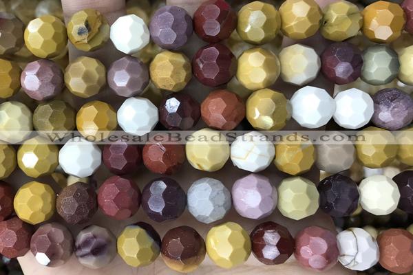 MOOK02 15 inches 10mm faceted round mookaite gemstone beads