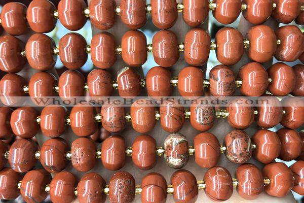 PUMP08 15 inches 9*12mm pumpkin red jasper beads