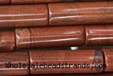 TUBE39 15 inches 4*13mm tube red jasper gemstone beads