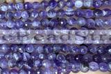 AMET16 15 inches 6mm faceted round natural amethyst beads