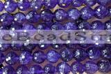 AMET22 15 inches 10mm faceted round natural amethyst beads