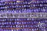 AMET25 15 inches 4*6mm faceted rondelle natural amethyst beads