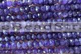 AMET26 15 inches 6*8mm faceted rondelle natural amethyst beads