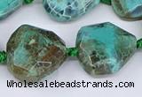 CAA1138 18*20mm - 25*35mm faceted freeform dragon veins agate beads