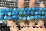 CAA1408 15.5 inches 8mm round matte druzy agate beads