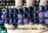 CAA1558 15.5 inches 12mm round banded agate beads wholesale