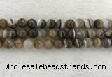 CAA1824 15.5 inches 12mm round banded agate gemstone beads