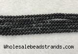 CAA1830 15.5 inches 4mm round banded agate gemstone beads