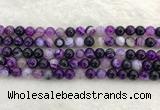 CAA1872 15.5 inches 8mm round banded agate gemstone beads