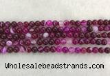 CAA1881 15.5 inches 6mm round banded agate gemstone beads