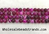 CAA1883 15.5 inches 10mm round banded agate gemstone beads