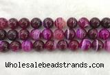CAA1886 15.5 inches 16mm round banded agate gemstone beads