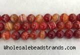 CAA1916 15.5 inches 16mm round banded agate gemstone beads