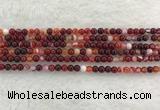CAA1920 15.5 inches 4mm round banded agate gemstone beads