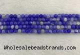 CAA1940 15.5 inches 4mm round banded agate gemstone beads