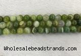 CAA1974 15.5 inches 12mm round banded agate gemstone beads