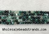 CAA2021 15.5 inches 6mm round banded agate gemstone beads