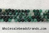CAA2022 15.5 inches 8mm round banded agate gemstone beads