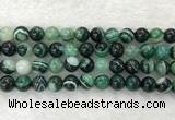 CAA2025 15.5 inches 14mm round banded agate gemstone beads