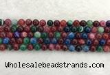 CAA2042 15.5 inches 8mm round banded agate gemstone beads