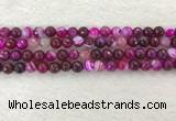 CAA2220 15.5 inches 8mm faceted round banded agate beads