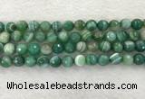 CAA2280 15.5 inches 10mm faceted round banded agate beads